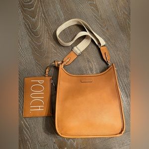NWT, Rae Dunn Brown Core Crossbody Purse With Storage Pouch